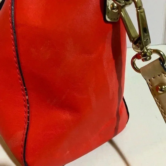 Kate spade orange & cream leather satchel handbag - Picture 9 of 15